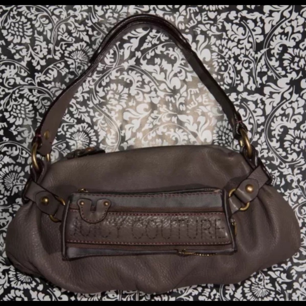 Y2K Juicy Couture Purple Leather Purse Mini Shoulder Bag